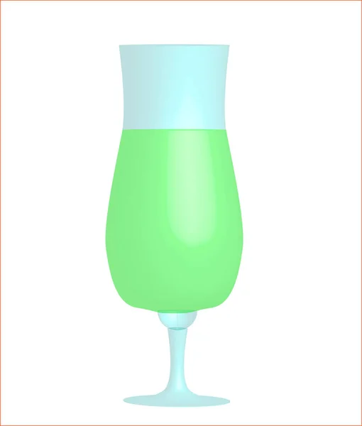Alkoholhaltiga sommar cocktail. vektor illustration, ikon — Stock vektor