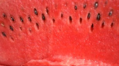 Taze karpuz doku. Makroyu kapat, üstten görünüm 4k