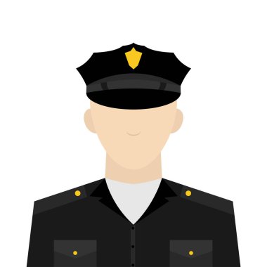 simge vektör çizim. bir polis adam kavramı meslek