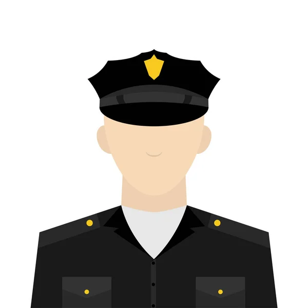 Icono, ilustración vectorial. concepto de profesión de policía — Vector de stock