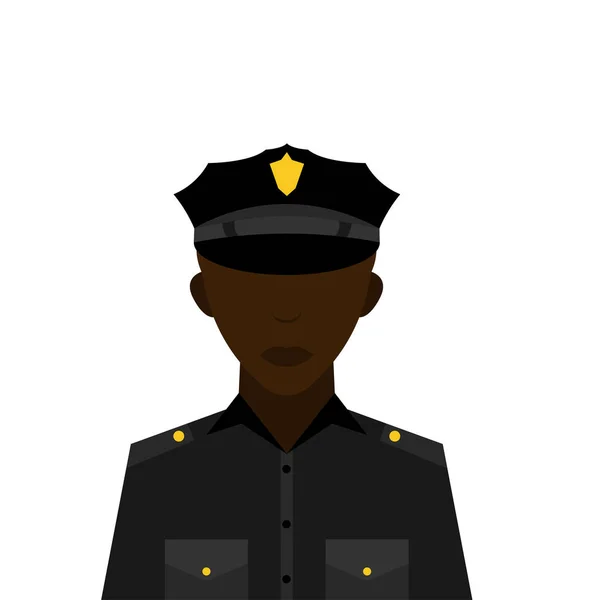 Icono, ilustración vectorial. concepto de profesión de mujer policía — Vector de stock