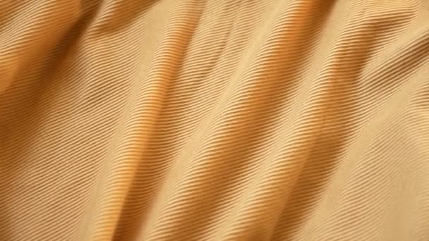 Pozadí béžové žebrované tkaniny. ručník textura — Stock video