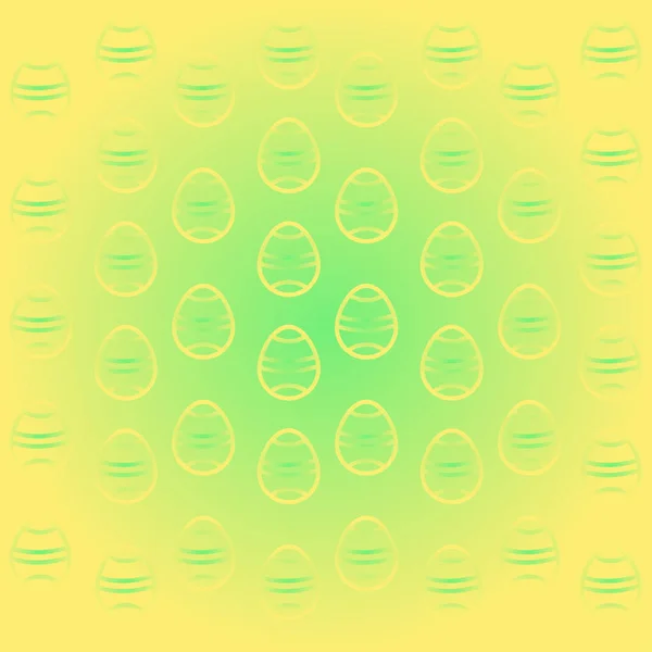Œuf de Pâques. Modèle vectoriel sans couture, illustration vectorielle. sur fond jaune-vert — Image vectorielle