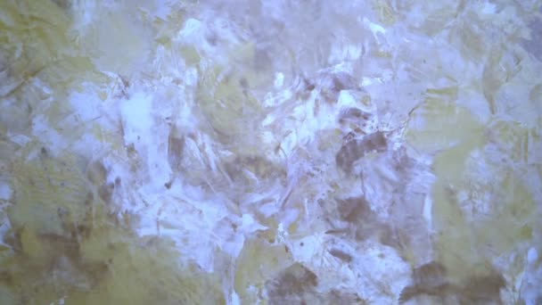 Background texture beige Venetian plaster. close-up. — Stock Video