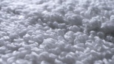 Süper yakın çekim. Beyaz havlu ayrıntıları var. tekstil arkaplanı