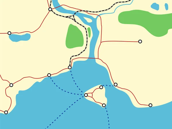 Реферат карта сільської місцевості Стокова Ілюстрація