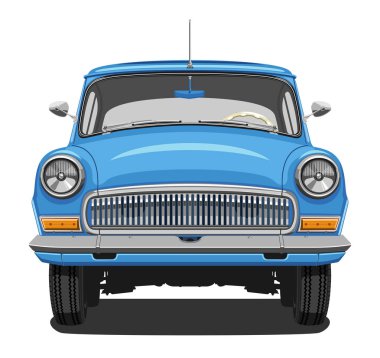 Mavi eski model araba