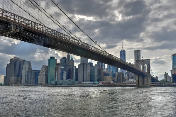 Вид Нью Йорк Бруклин Хайтс — стоковое фото