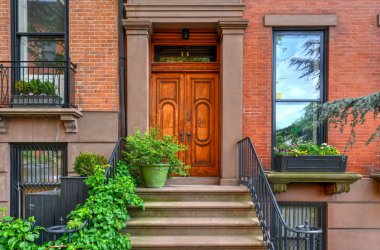 Brooklyn Heights, Brooklyn, New York şehir bina kumtaşı