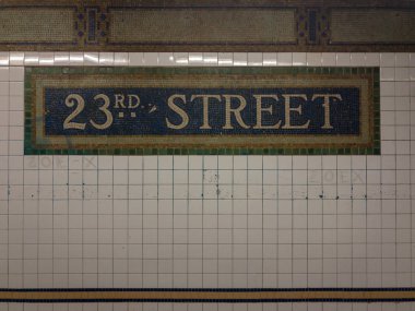 New York City - 8 Mayıs 2018: 23rd Street Metro İstasyonu'na New York City.