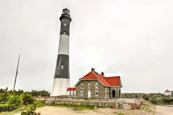 Ateş Adası feneri. Deniz feneri büyük Güney Bay, Güney Sahili Long Island, New York yer alır.