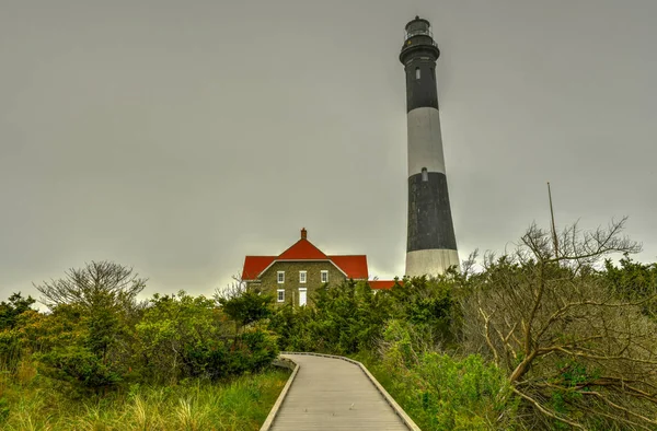 Fire Island Lighthouse Lighthouse Located Great South Bay Southern Coast — Stock Photo, Image