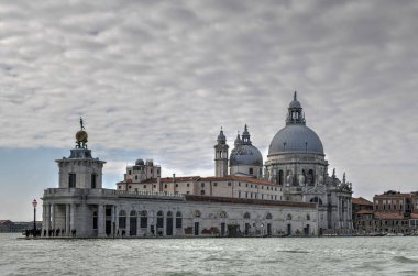 Canal Grande ve Basilica Santa Maria della Salute Venedik, İtalya