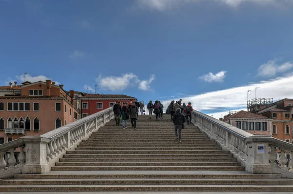 Venedig Italien Mars 2018 Ponte Degli Scalzi Bridge Grand Canal — Stockfoto