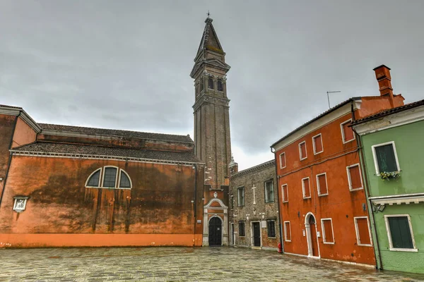 Lutande Klocktornet Den Kyrkan San Martino Burano 16Th Talet Romersk — Stockfoto