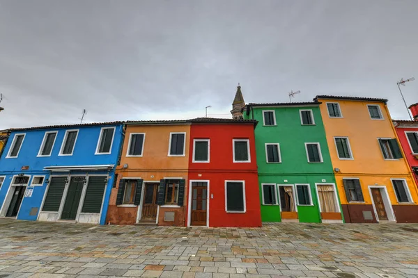 Kleurrijke Huizen Grachten Van Het Eiland Van Burano Venetië Italië — Stockfoto