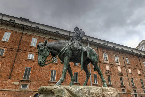 Monument Missori 1916 Piazza Missori Milan Giuseppe Missori Italian Patriot — Stock Photo, Image