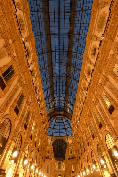 Milan Vittorio Emanuele Galeria Mediolan Włochy Jest Najstarszy Aktywny Handlowego — Zdjęcie stockowe