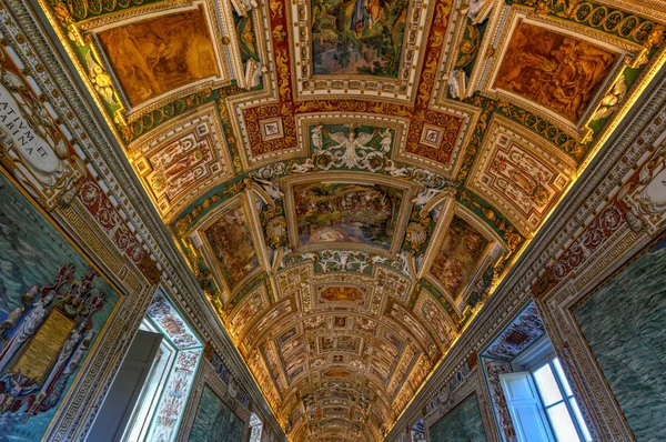 Galerie Plafond Musée Vatican Dans Cité Vatican Rome Italie — Photo