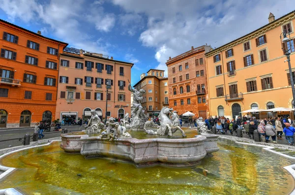 Rom Italien Mars 2018 Fontana Neptunus Piazza Navona Rom Italien — Stockfoto