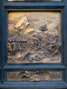 Duomo Baptistry: Floransa, İtalya, kapı İncil hikayeleri ile cennet kapıları.