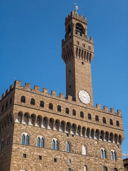 Torre Arnolfo Palazzo Vecchio Florença Itália — Fotografia de Stock