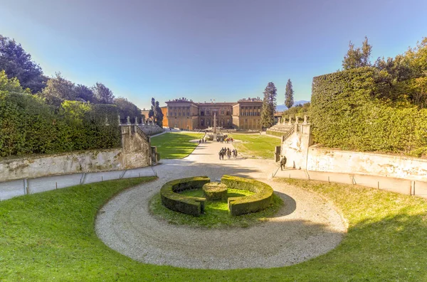 Palazzo Pitti Ogrodów Boboli Jest Park Florencja Włochy Czyli Zbiór — Zdjęcie stockowe