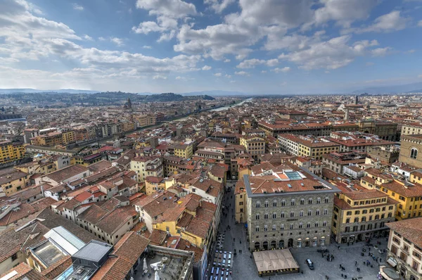 Aerial View Florence Palazzo Vecchio Piazza Della Signoria Florence Italy — Stock Photo, Image