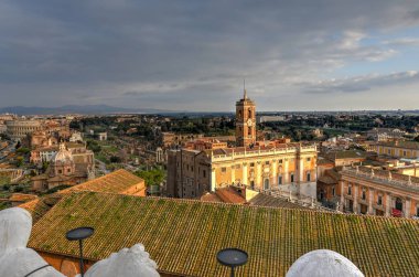 Tabularium, Roma Forumu, kayıtları antik Roma döneminde nerede tutuldu havadan görünümü.