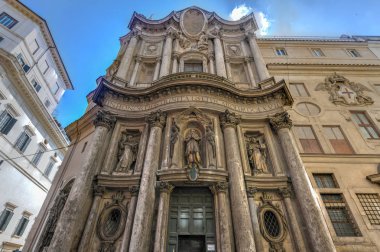 Kilise San Carlo alle Quattro Fontane tarafından Francesco Borromini Roma, İtalya.