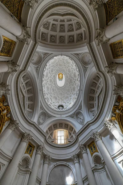 Rzym Włochy Marca 2018 Sufit Kościół San Carlo Alle Quattro — Zdjęcie stockowe