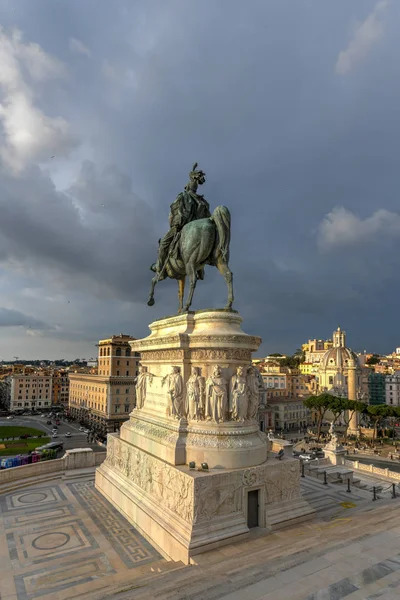 Haza Ismert Mint Nemzeti Emlékmű Victor Emmanuel Róma Olaszország Oltár — Stock Fotó