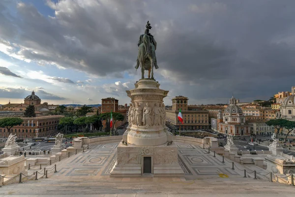 Вівтар Вітчизни Також Відомий Національний Пам Ятник Віктора Еммануїла Римі — стокове фото