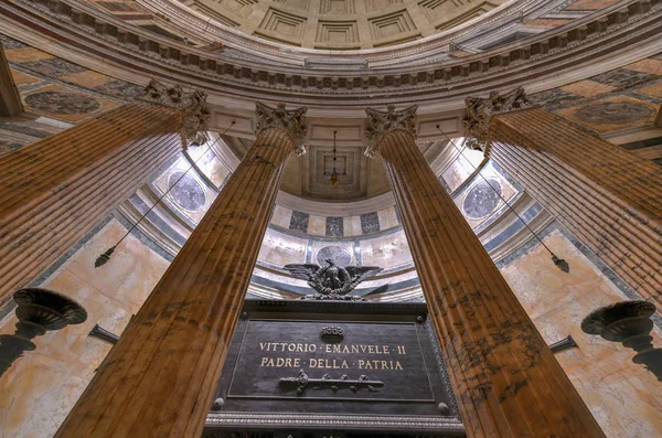 Veduta Del Pantheon Notte Roma Castello Del Santo Angelo Architettura — Foto Stock
