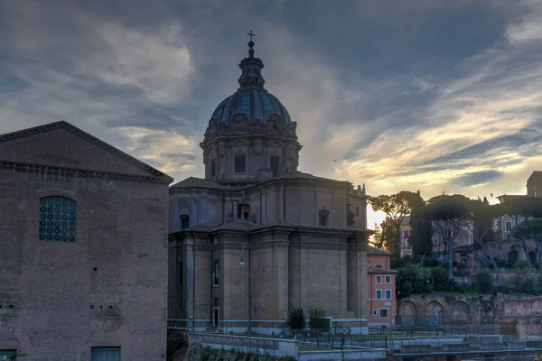 Санті Luca Мартіна Католицької Церкви Римі Італія — стокове фото