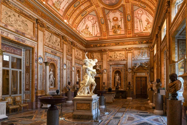Roma Itália Março 2018 Estátuas Mármore Villa Borghese Roma Itália — Fotografia de Stock