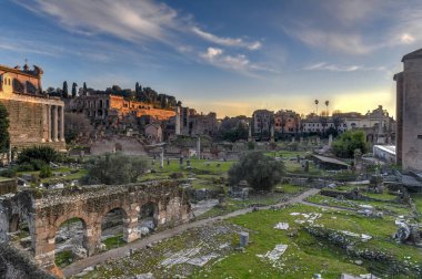 Antik kalıntıları Trajan'ın Roman Forum Roma, İtalya