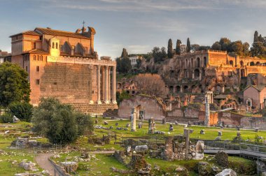 Antik kalıntıları Trajan'ın Roman Forum Roma, İtalya