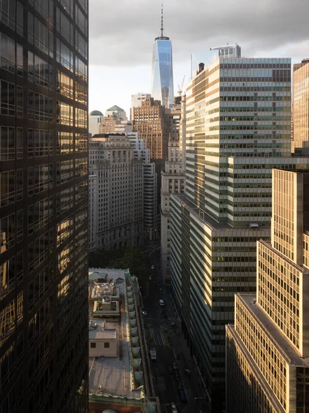 Luchtfoto Van Lagere Skyline Van Manhattan New York City — Stockfoto