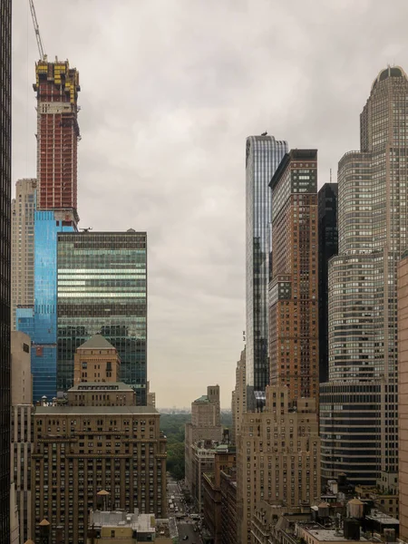 在纽约曼哈顿中城的鸟瞰图 — 图库照片