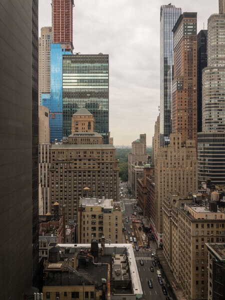 Aerial view of Midtown Manhattan in New York City.