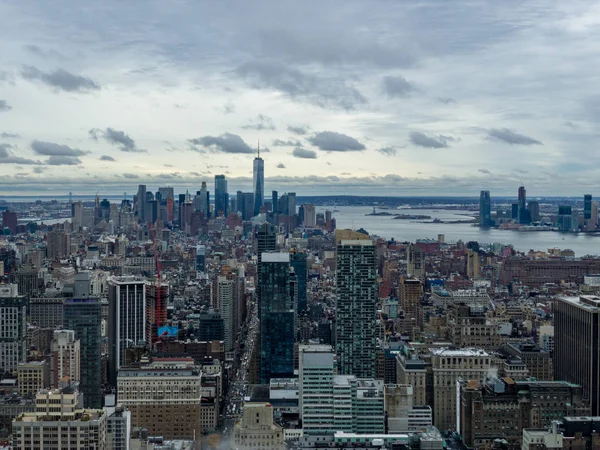 Luchtfoto Van New York City Skyline — Stockfoto