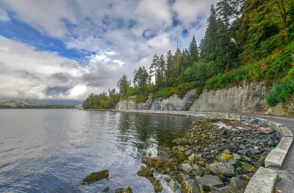 View Seawall Stanley Park Vancouver Canada — Stock Photo, Image