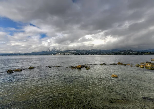 Vista Panorámica Del Norte Vancouver Desde Stanley Park Vancouver Canadá —  Fotos de Stock