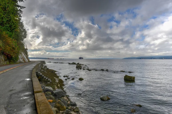 View Seawall Stanley Park Vancouver Canada — Stock Photo, Image
