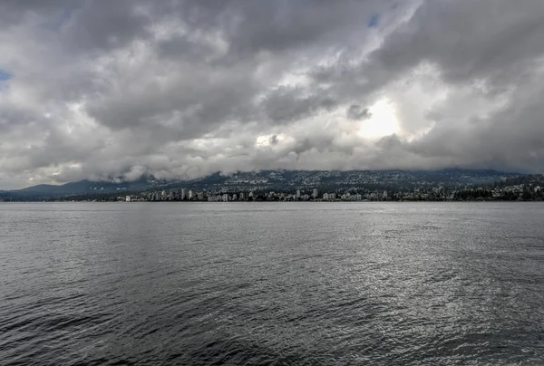 Vista Panorámica Del Norte Vancouver Desde Stanley Park Vancouver Canadá — Foto de Stock