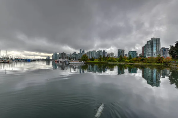 Panoramisch Uitzicht Downtown Vancouver Van Stanley Park Vancouver Canada — Stockfoto