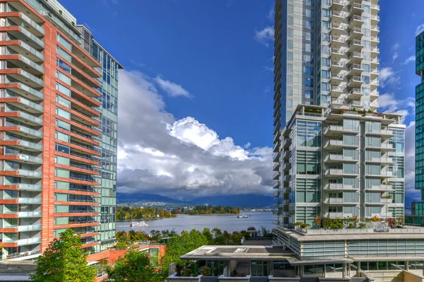 Kilátás Belvárosi Vancouver Harbour Vancouver Brit Columbia Kanada — Stock Fotó