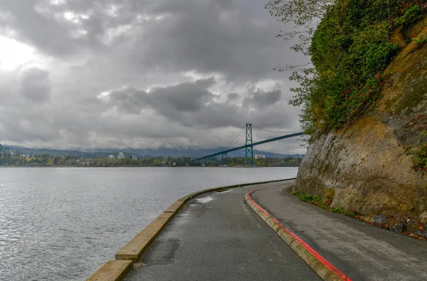 Lions Gate Bridge Gezien Vanaf Stanley Park Vancouver Canada Lions — Stockfoto