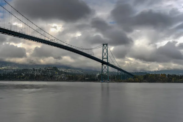 Lions Gate Bridge Visto Desde Stanley Park Vancouver Canadá Puente —  Fotos de Stock